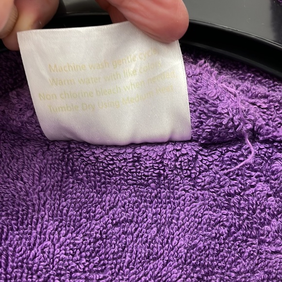 Bath Robe Purple Turkish Cotton - Picture 5 of 10